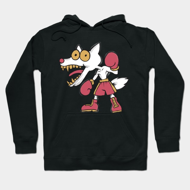 Dog boxing Hoodie by Paundra